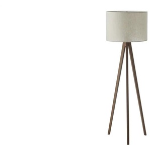 Dreibein-Stehleuchte - holzfarben - Materialmix - 145 cm - 50.0 | Möbel Kraft