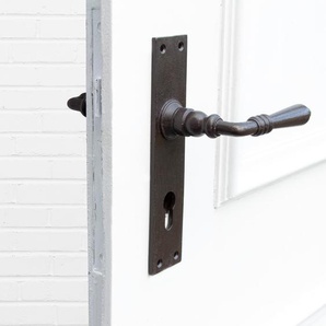 Drückergarnitur für Haustüren, Edles Design | PZ72 | Eisen braun