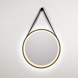 DSK LED Lichtspiegel Black Verano Ø55 cm, außen schwarz und innen gold GLO782130967