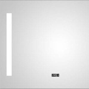 DSK LED Lichtspiegel Silver Time 80x60 cm GLO782130975