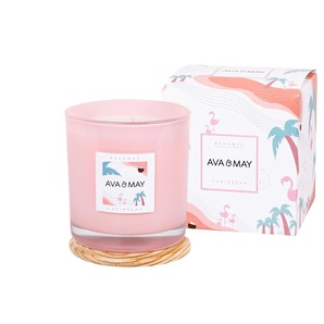 Duftkerze im Glas Bahamas AVA & MAY - rosa/pink - Glas,Wachs - 12,5 cm - 12.0 | Möbel Kraft