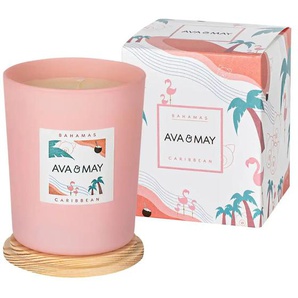 Duftkerze im Glas Bahamas  AVA & MAY ¦ rosa/pink ¦ Glas,Wachs ¦ Maße (cm): H: 10  Ø: 8