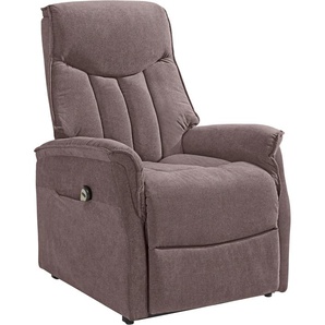 TV-Sessel DUO COLLECTION Sessel Gr. Webstoff, B/H/T: 79 cm x 114 cm x 98 cm, braun (dunkelbraun) Fernsehsessel und TV-Sessel Sessel mit Aufstehhilfe, bis 150 kg belastbar, XXL