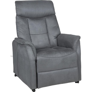 TV-Sessel DUO COLLECTION Sessel Gr. Microfaser, Inklusive Sitzheizung ( 2-stufig)-Dopplete Federung: Taschenfederkern und Stahlwellenunterfederung-Elektrische Aufstehhilfe, Aufstehhilfe-Relaxfunktion-Sitzheizung, B/H/T: 77 cm x 107 cm x 148 cm, grau