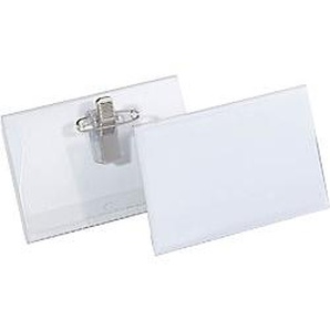 DURABLE Namensschilder Kombiklemme 9 x 5,6 cm Kunststoff 50 Stück 8101