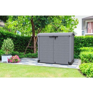 DURAMAX Kunststoff-Aufbewahrungsbox 1200 Liter Bogendeckel Zubehör aus Kunststoff in Grau Grau