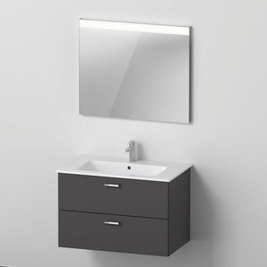 Duravit Badmöbel-Set Duravit XBase Badmöbel-Set inkl.Spiegel, (Komplett-Set, 2-St)