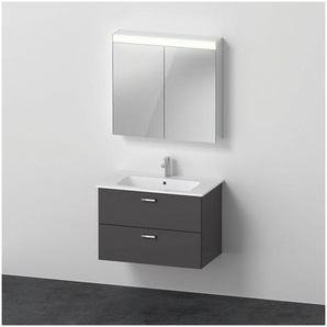 Duravit Badmöbel-Set Duravit XBase Badmöbel-Set inkl.Spiegelschrank, (Komplett-Set, 2-St)