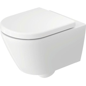 Duravit - D-Code Wand-WC, vormontierte Scharnierbasis, verdeckte