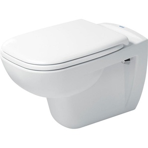 Duravit Tiefspül-WC D-Code, wandhängend, Abgang waagerecht, Set, Wand-WC-Set, spülrandlos