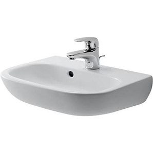 Duravit Waschbecken D-Code, Handwaschbecken mit Überlauf, mit vorgestochenem Hahnloch