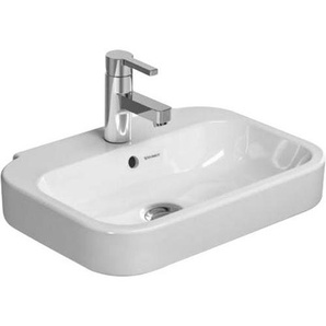 Duravit Waschbecken Happy D.2, Handwaschbecken aus Sanitärkeramik, mit Hahnloch und Überlauf