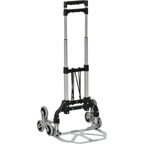 Klappbarer Treppensteiger mit 6 Rädern, Transportkarre inkl. Befestigungsgurt, automatische Klappfunktion, max. 70 kg Belastbar, für Umzug & schwere