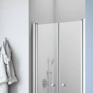Dusch-Doppelflügeltür MAW BY GEO A-N110 Duschtüren Gr. B/H: 90 cm x 202,2 cm, beidseitig montierbar, ohne Antikalk-Versiegelung, silberfarben Duschen