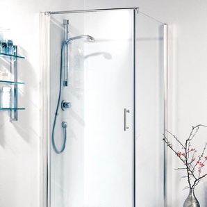 Dusch-Drehtür MAW BY GEO Relax Duschtüren Gr. B/H: 90 cm x 195 cm, nur links montierbar, mit Antikalk-Versiegelung, grau (alufarben) Duschen BxH: 90 x 195 cm