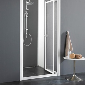 Dusch-Falttür FORTE Domino Duschtüren Gr. B/H: 102 cm x 185 cm, beidseitig montierbar, ohne Antikalk-Versiegelung, weiß Duschen