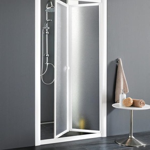 Dusch-Falttür FORTE Domino Duschtüren Gr. B/H: 81 cm x 185 cm, beidseitig montierbar, ohne Antikalk-Versiegelung, weiß Duschen