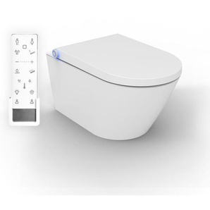 Bernstein - Dusch-WC pro+ 1102 Weiß glänzend spülrandlos mit Gesäß- und Ladydusche