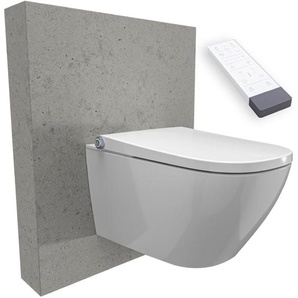 Bernstein - dusch-wc pro+ 1104 Weiß spülrandlos eckig Komplettanlage
