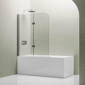 Duschabtrennung Bernstein Nano Echtglas 6mm NT209 120x140 cm Profil Chrom