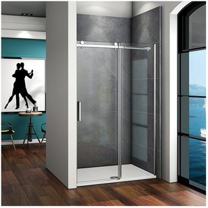 Duschabtrennung Nischentür Schiebetür 6mm nano esg 115X195cm Echtglas Duschtür Duschkabine Dusche Glastür
