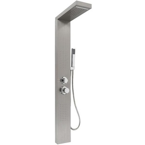 Skecten - Duscharmatur Dusche Badarmatur Duschpaneel Duschsäule Regendusche Edelstahl,130x47x15cm(Edelstahl Gebürstet)