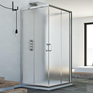 Duschkabine 3-seitig Strukturglas h 185 mod. Junior Trio 80x80x80 cm