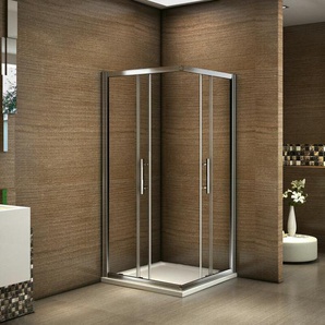 Duschparadies-de - Duschkabine 70x70cm Duschabtrennung Schiebetür Eckeinstieg Dusche ohne Duschtasse Höhe 185cm