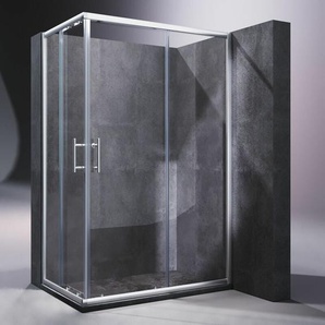 Duschkabine Eckeinstieg Doppel Schiebetür Eckdusche esg Sicherheitsglas Schnell Freigabefunktion 120x100x185cm - Sonni