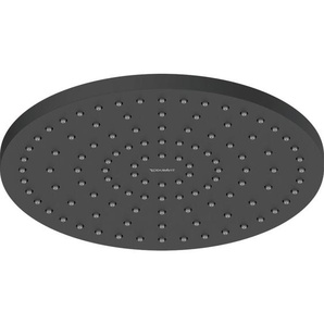 Duschkopf Duravit Universal, mit Strahlart Rain, rund (ø 250 mm), Winkel verstellbar, Schwarz Matt
