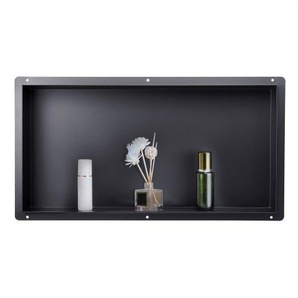 Duschnische, 10,16x33,02x63,5 cm, rahmenlose Wandnische, Shampoo-Aufbewahrungs-Organizer aus Edelstahl, langlebig und einfach zu installieren, schwarz für Badezimmer BXGLYBKHS1C1WTOYK001V0
