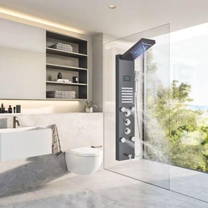 Onyzpily - Duschpaneel mit armatur, Edelstahl Eckmontage Regendusche DuschsäUle Badewannenarmatur Duschsystem Duschset Keine Batterie