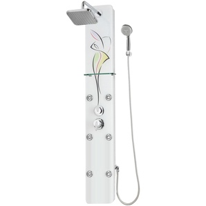 Duschsäule SANOTECHNIK Duschmassagepaneel CASTELO Brausegarnituren bunt Duscharmaturen LxB: 140x22cm; 6 Massagedüsen