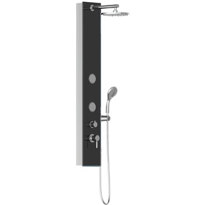 Duschsäule SCHÜTTE Brausegarnituren silberfarben (chromfarben, schwarz) Duscharmaturen Duschsystem mit Regendusche & Massagedüsen,Handbrause 3 Funktionen
