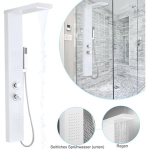 Duschsäulen mit Thermostat Duschpaneel Duschsystem Edelstahl Duscharmatur Duschset mit Regendusche, Massagedusche, Wasserfalldusche, Handbrause