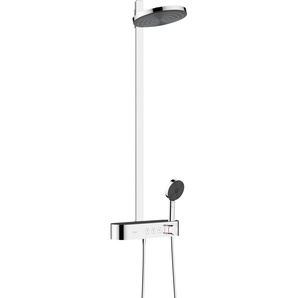 Duschsystem HANSGROHE Brausegarnituren silberfarben (chrom) Duschsysteme 26cm, mit ShowerTablet Select 400