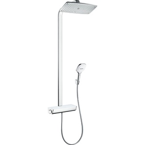 Duschsystem HANSGROHE Brausegarnituren weiß (weiß, chrom) Duschsysteme Raindance E 360 mit Thermostat