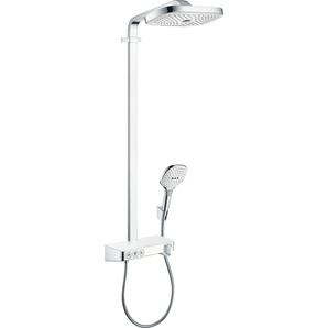 Duschsystem HANSGROHE Brausegarnituren weiß (weiß, chrom) Duschsysteme 300 mit ShowerTablet Select