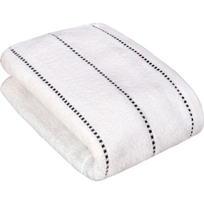 Duschtuch ESPRIT Box Stripes Handtücher (Packung) Gr. B/L: 67 cm x 140 cm (1 St.), weiß (white) Badetücher hohe Saugfähigkeit