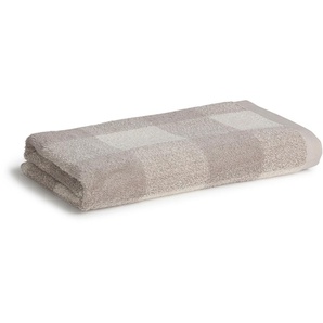 Duschtuch MÖVE Timeless Karo Handtücher Gr. B/L: 67 cm x 140 cm (1 St.), beige (nature, cashmere) Badetücher