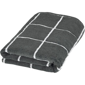 Duschtuch ROSS Cashmere Überkaro Handtücher (Packung) Gr. B/L: 75 cm x 140 cm (1 St.), grau (anthrazit) Baby Babyhandtücher in modischen Farben