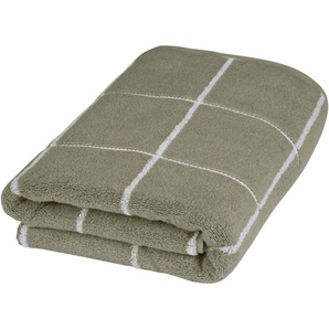 Duschtuch ROSS Cashmere Überkaro Handtücher (Packung) Gr. B/L: 75 cm x 140 cm (1 St.), grau (flanell) Baby Babyhandtücher in modischen Farben