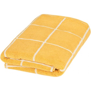 Duschtuch ROSS Cashmere Überkaro Handtücher (Packung) Gr. B/L: 75 cm x 140 cm (1 St.), orange (ginster, weiß) Baby Babyhandtücher in modischen Farben