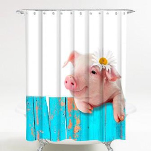 Duschvorhang Schwein 180 x 200 cm