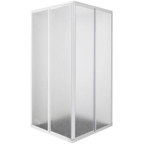 Duschwand , Weiß , Kunststoff , 88x185x88 cm , Badezimmer, Waschbecken & Armaturen, Duschpaneele