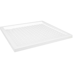 vidaXL Duschwanne Anti-Rutsch Weiß 90x90x4 cm ABS