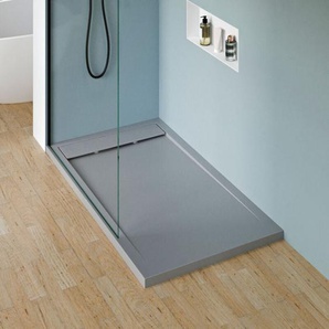 Duschwanne Bernstein New York Steinoptik Betonoptik 140 x 90 cm ohne Ablaufgarnitur
