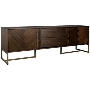 Dutchbone Sideboard Dutch Bone , Akazie, Messing , Metall , Akazie , furniert , 2 Fächer , 180x60x45 cm , Wohnzimmer, Kommoden & Sideboards, Sideboards