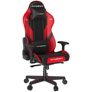 Dxracer Gamingstuhl Dx-Racer G8000, Rot, Schwarz, Kunststoff, Textil, Drehkreuz, 68x128x68 cm, Wippfunktion, Sitzfläche 360° drehbar, Nackenkissen abnehmbar, Lendenkissen abnehmbar, Kinder & Jugendmöbel, Jugendmöbel, Gamingstühle