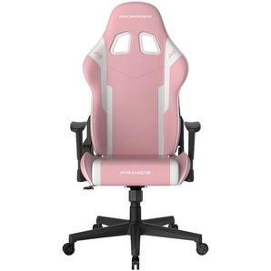 Dxracer Gamingstuhl, Weiß, Pink, Kunststoff, Drehkreuz, 67x126x67 cm, Wippmechanik mit Härtegradeinstellung, Sitzfläche 360° drehbar, Nackenkissen abnehmbar, Lendenkissen abnehmbar, Kinder- & Jugendzimmer, Jugendmöbel, Gamingstühle